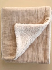 Minika - Muslin Sherpa Baby Blanket