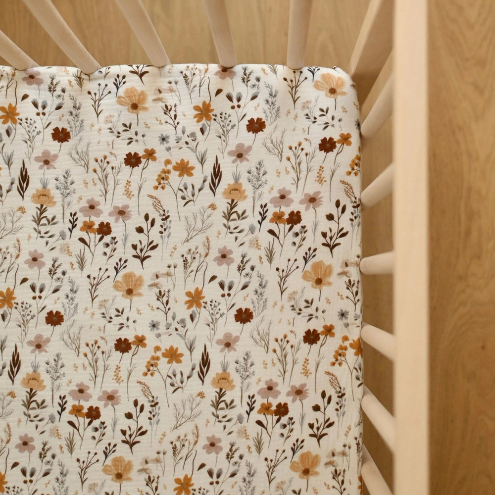 Minika - Organic Cotton Crepe Crib Fitted Sheet