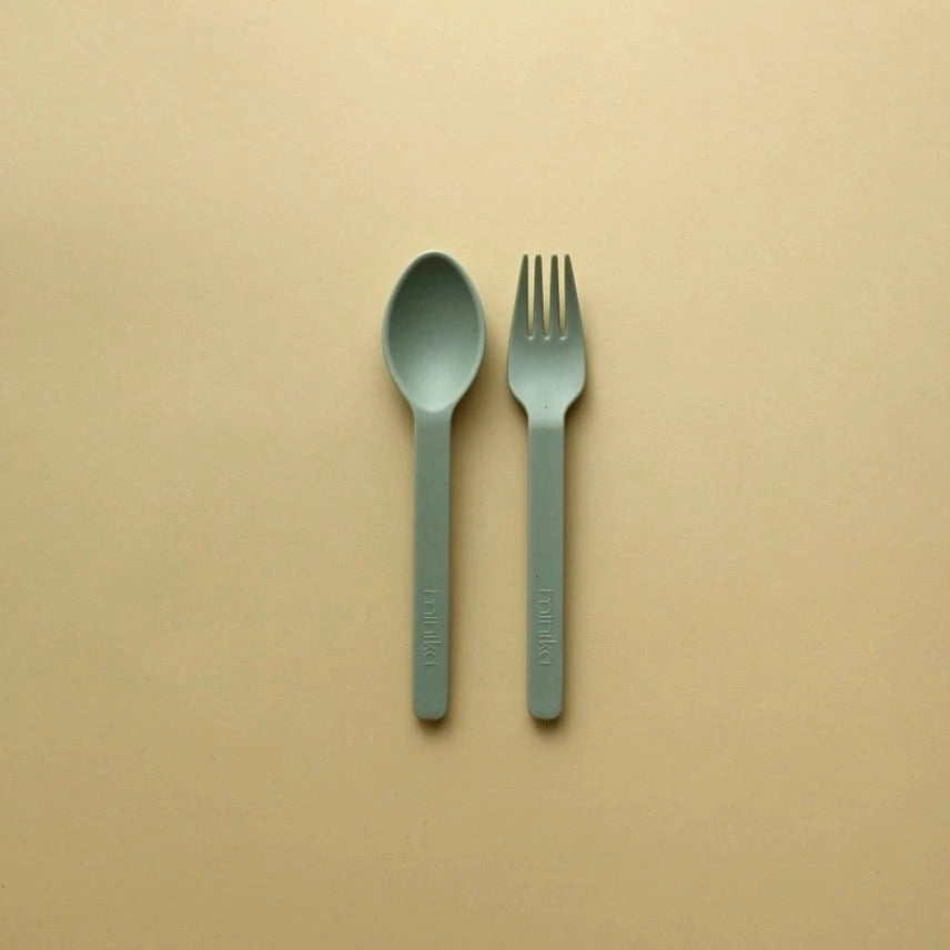Minika - Wheat Straw Spoon and Fork Utensil Set
