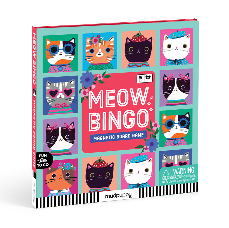 Mudpuppy – Meow Bingo! Magnetic Board Game