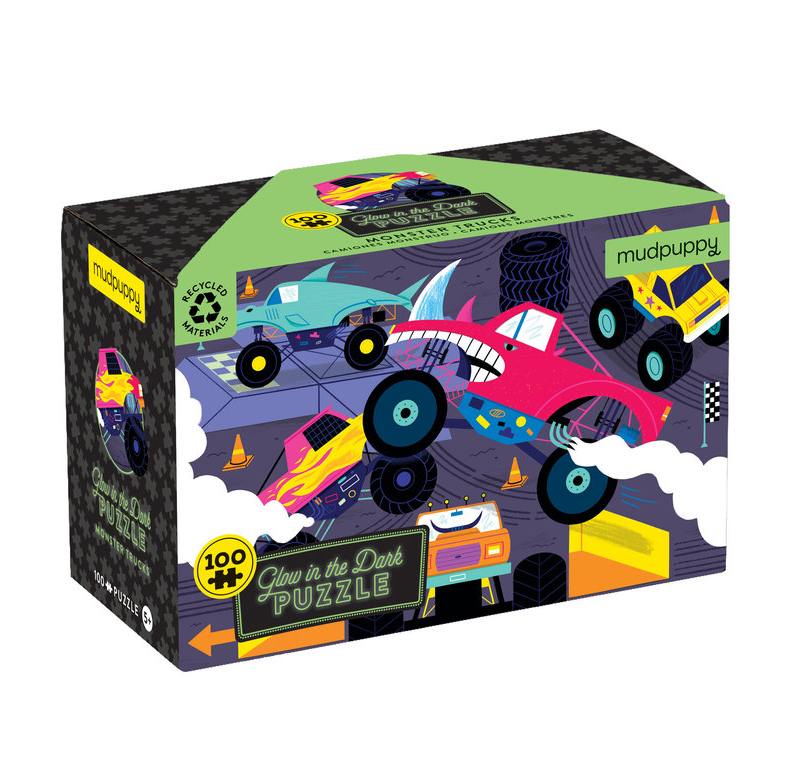 Mudpuppy – Monster Trucks 100-Piece Glow-in-the-Dark Puzzle