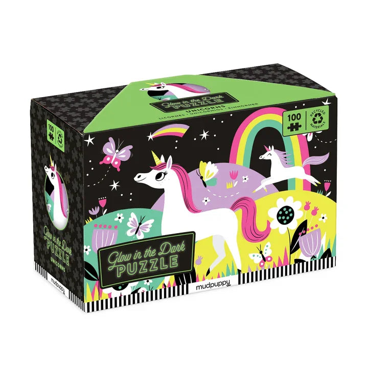 Mudpuppy – Unicorns 100-Piece Glow-in-the-Dark Puzzle