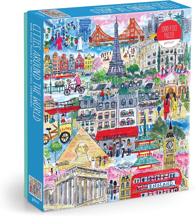 Mudpuppy x Galison – Michael Storrings - Cities Around the World 1000-Piece Puzzle