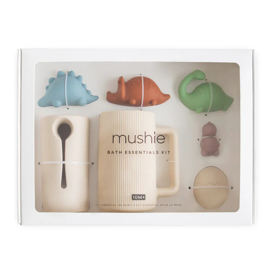 Mushie - Dino Bath Essentials Gift Set
