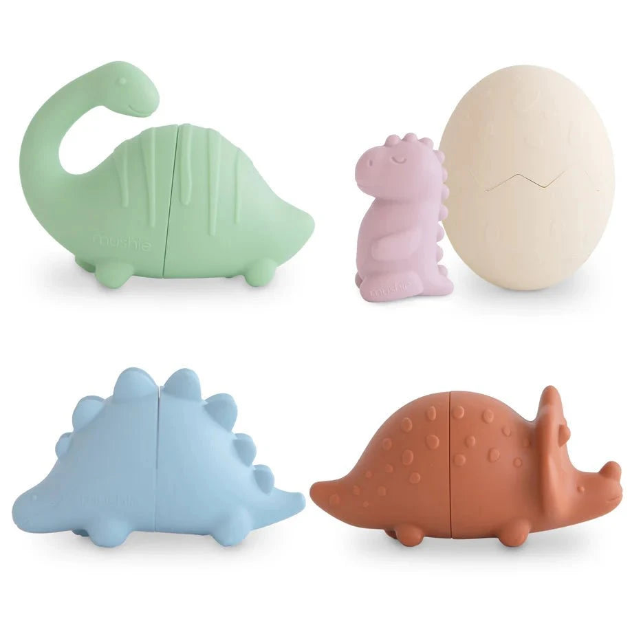 Mushie - Dino Mold Free Bath Play Set - 4 Pack