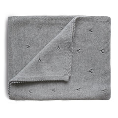 Mushie - Knitted Pointelle Baby Blanket
