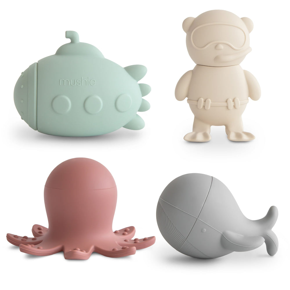 Mushie - Sealife Mold Free Bath Toy Set - 4 Pack