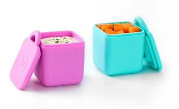 OmieLife - Omiedip - Snack & Dip Containers Pink/Teal Lunch Box
