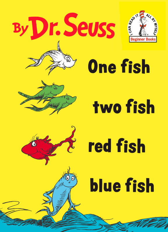 One Fish Two Fish Red Fish Blue Fish - Hardcover Picture Book