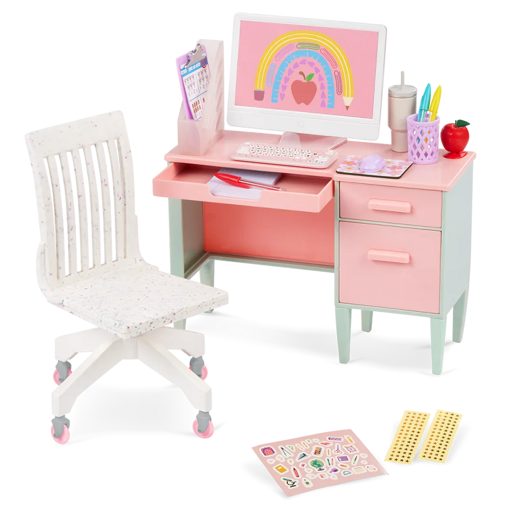Our Generation - Class in Session - Doll Teacher's Desk & School Accessories - 18"