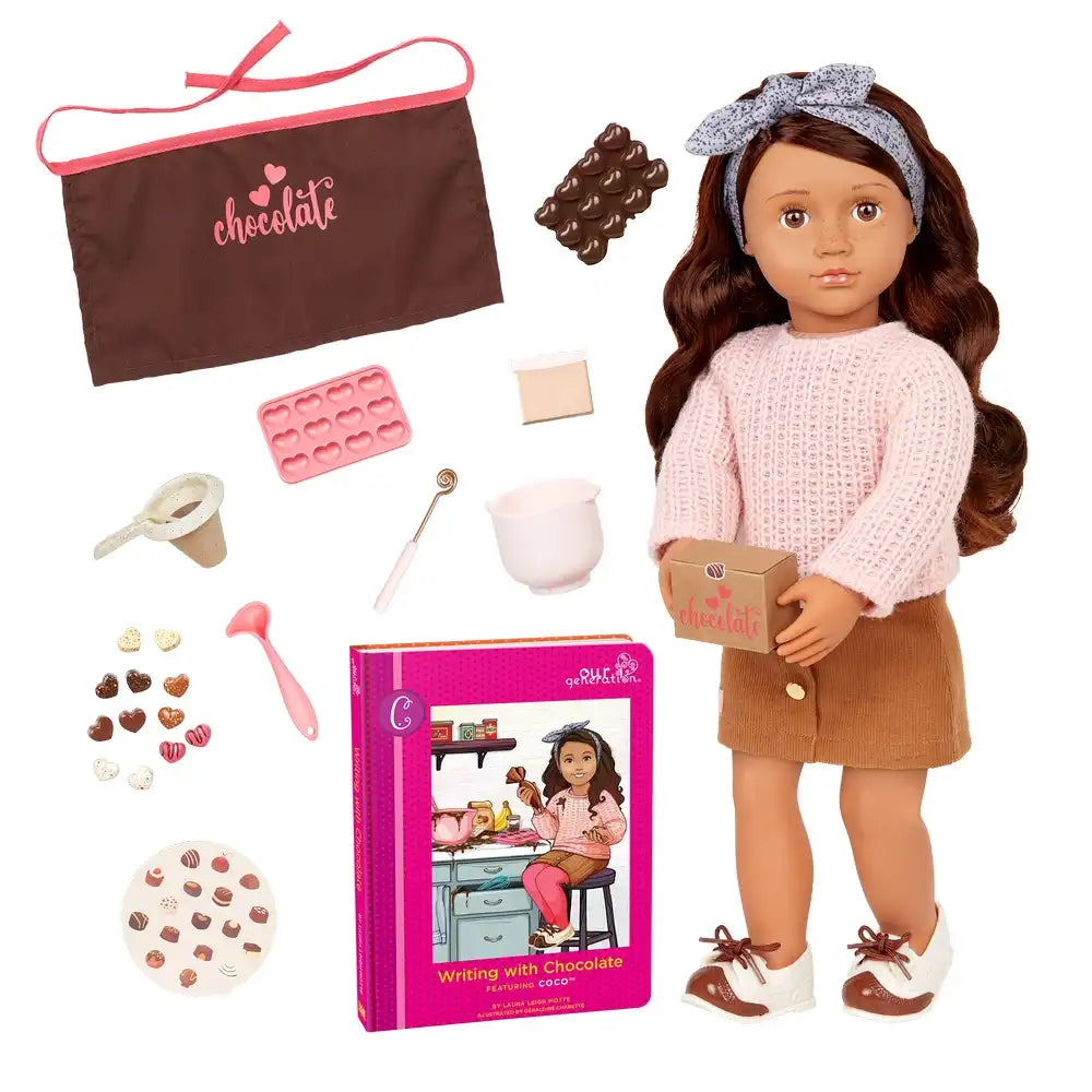 Our Generation - Coco - Posable Baker Doll & Storybook - 18"