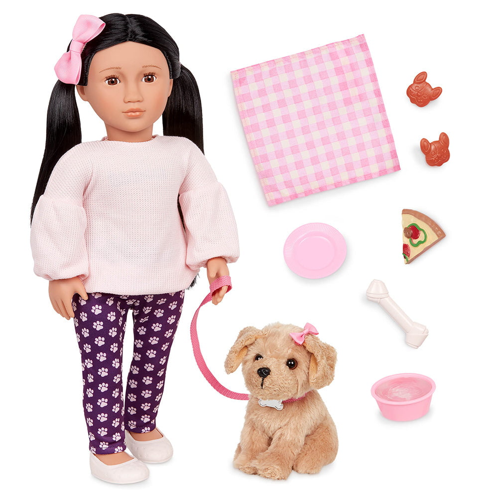 Our Generation - Doll & Pet OG - Jin 18" & Charm the Labradoodle 6"