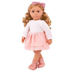 Our Generation - Effie - Fashion Doll with Pink Bow & Skirt Outfit - 18