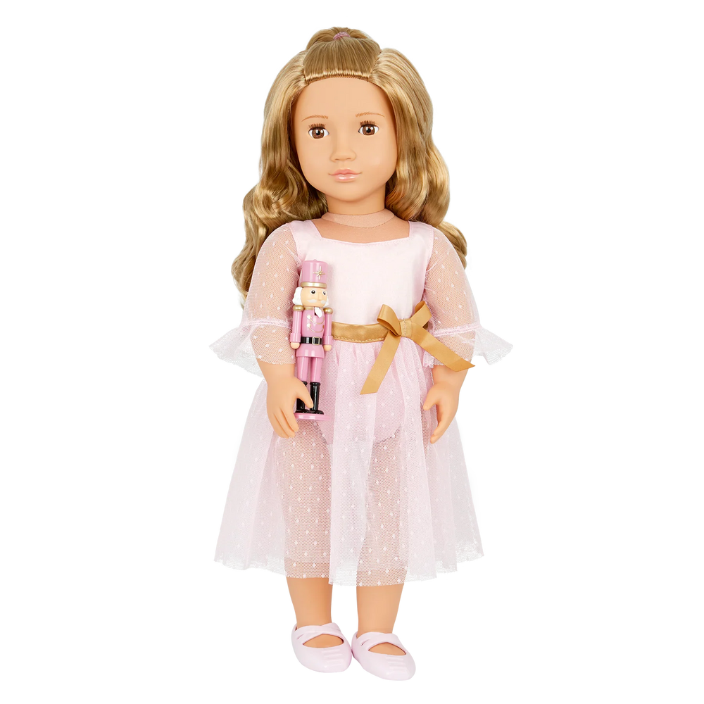 Our Generation - Natasha - Ballerina Doll & Pink Nutcracker Set - 18"