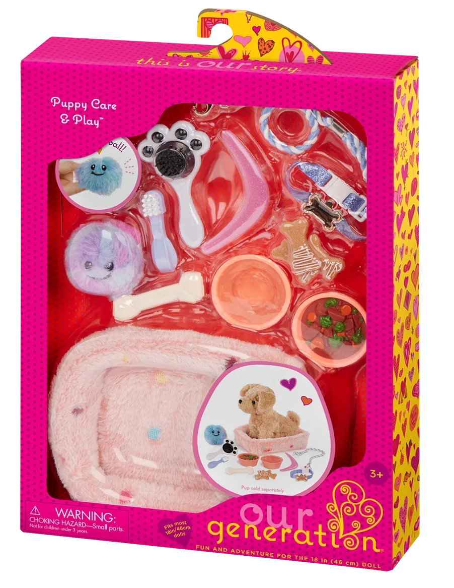Our Generation – Puppy Care & Play Doll Pet Accessory Set