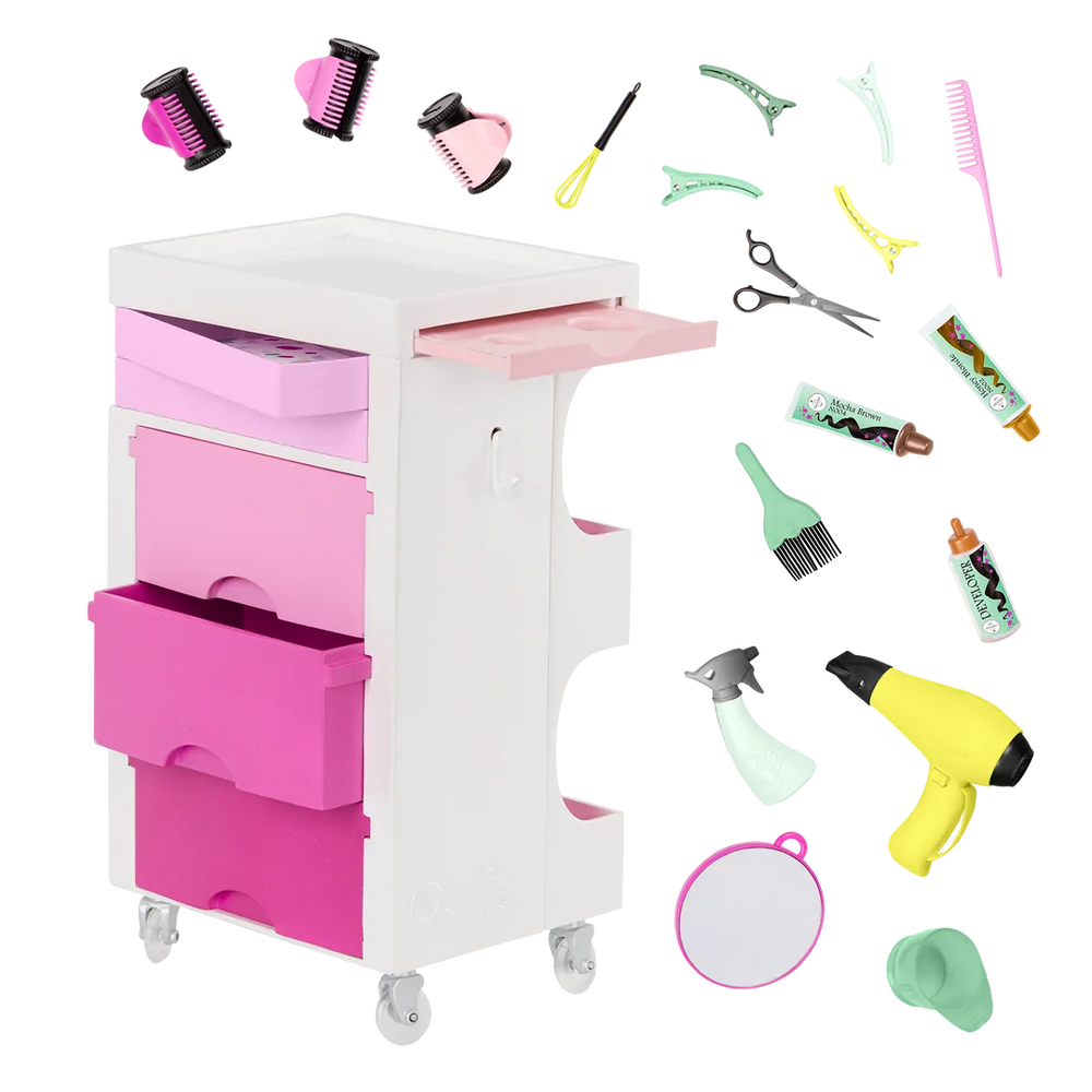Our Generation - Salon Cart - Styling Set for 18" Dolls