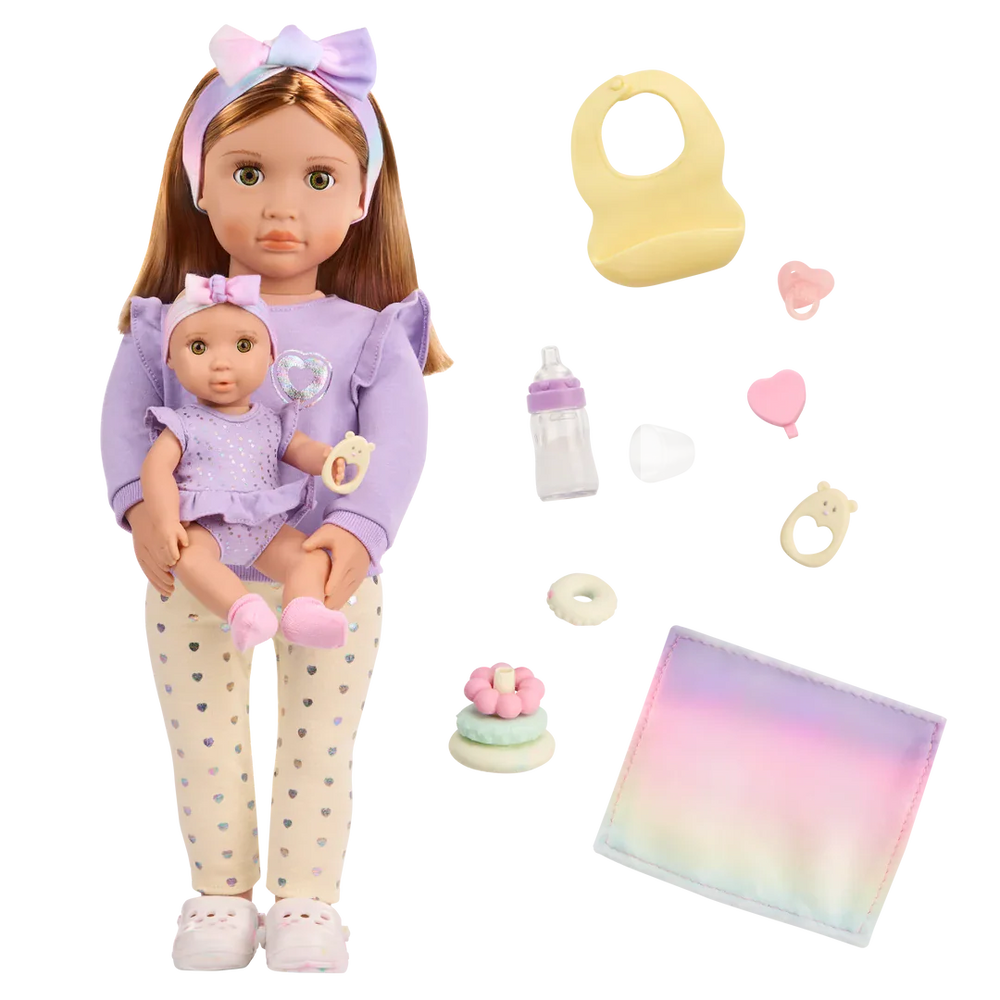 Our Generation - Tory & Riley - Babysitter with Baby Doll Set - 18"
