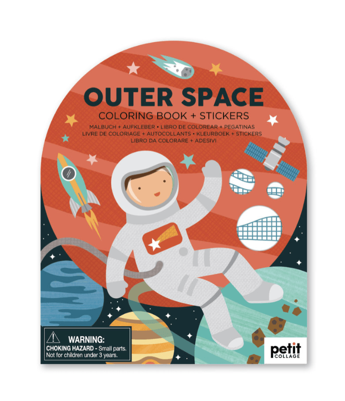 Outer Space Coloring Book with Stickers