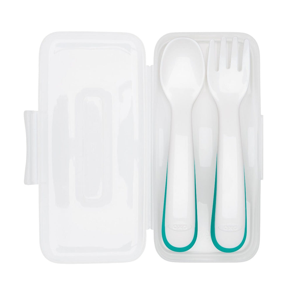 OXO Tot - On The Go Plastic Fork & Spoon Set