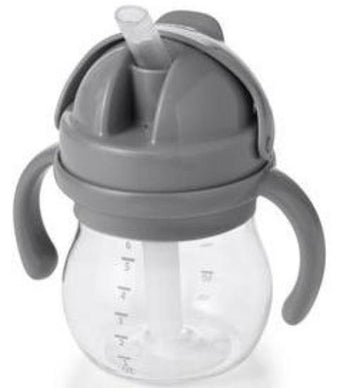 OXO Tot - Transitions Straw Cup with Removable Handles Grey All Feeding