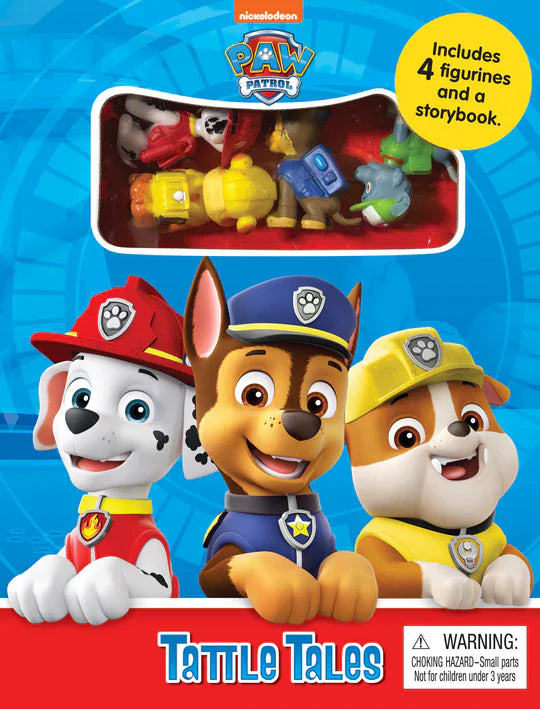 Paw Patrol Tattle Tales: Pups Stop A Far Flung Flying Dic - Figures and Book Set