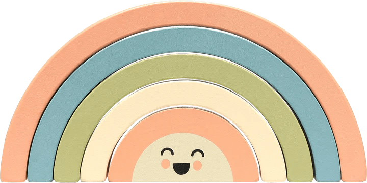 Pearhead - Rainbow Wooden Stacking Toy