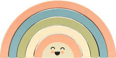 Pearhead - Rainbow Wooden Stacking Toy