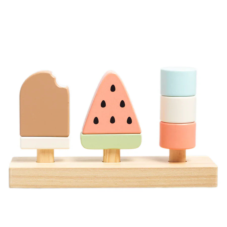 Pearhead - Wooden Popsicle Stacking Toy