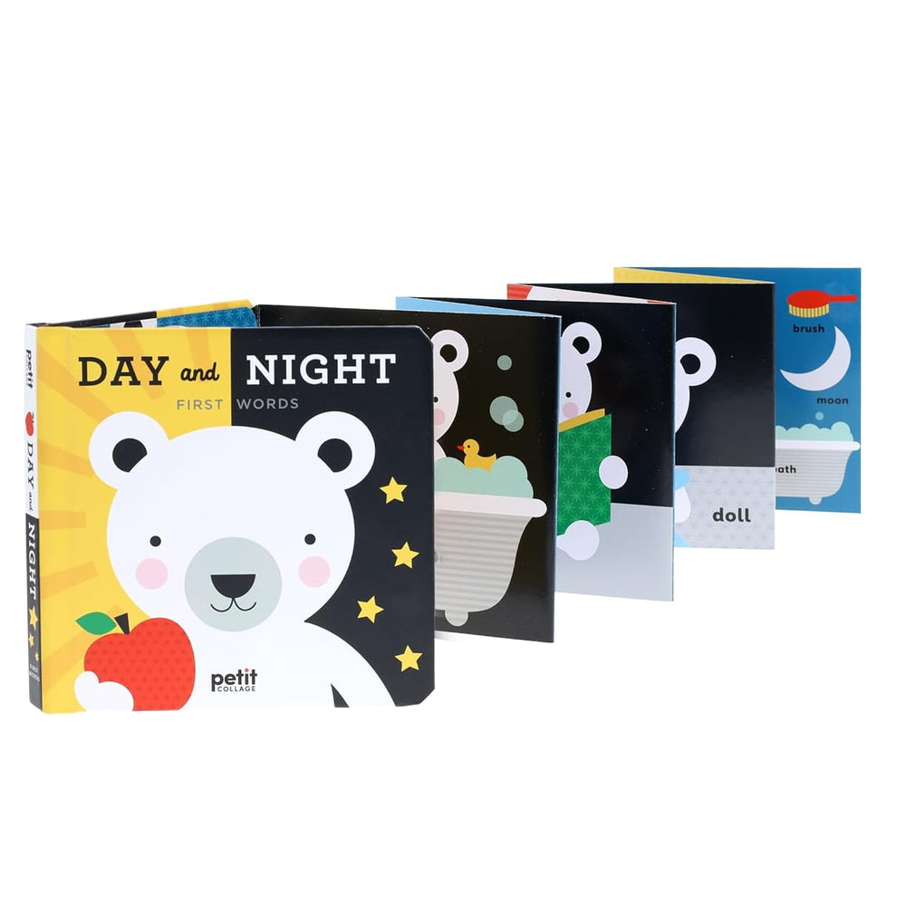 Petit Collage - Day and Night First Words - Tummy Time Book