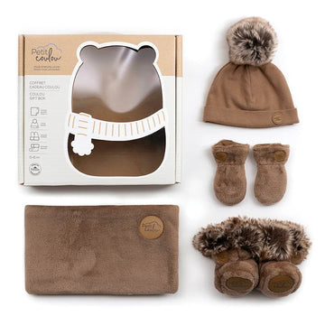 Petit Coulou - Coulou Baby Gift Box - 4 Piece Set Mocha Baby & Toddler Clothing