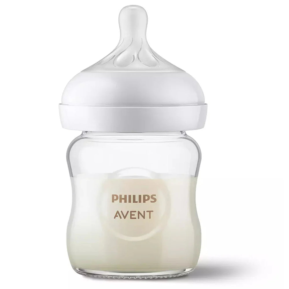 Philips Avent - Glass Natural Response Baby Bottle – 4 oz / 120 mL