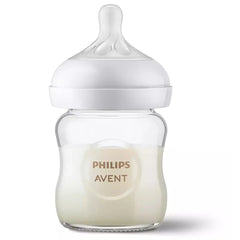 Philips Avent - Glass Natural Response Baby Bottle – 4 oz / 120 mL