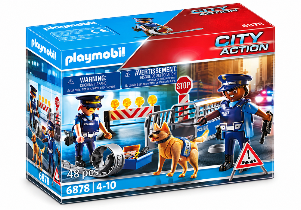 PLAYMOBIL - City Action Police Roadblock - Play Set