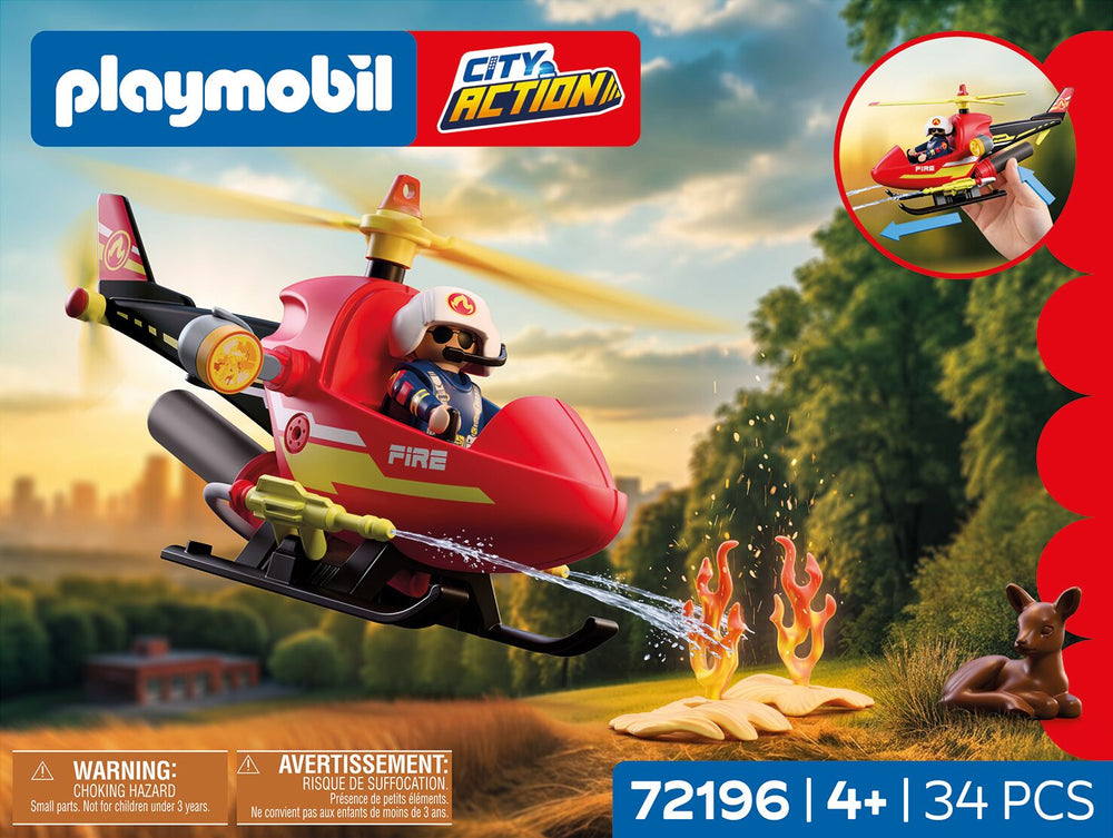 Playmobil - Firefighting Helicopter Play Set