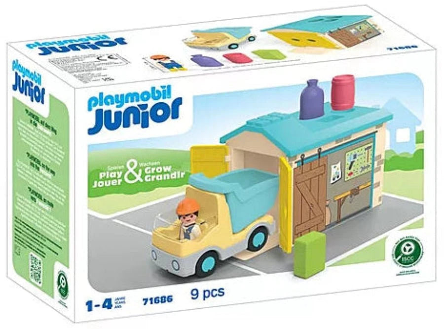 Playmobil - JUNIOR: Construction Truck with Garage