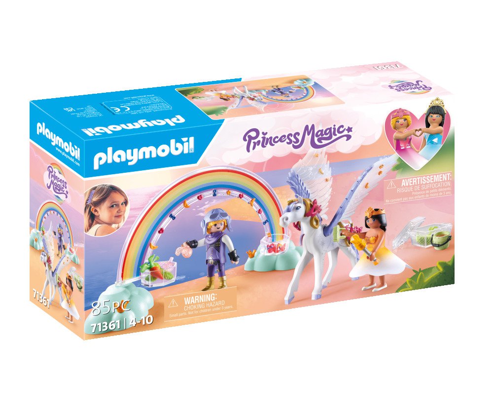 PLAYMOBIL - Princess Magic Pegasus with Rainbow in the Clouds