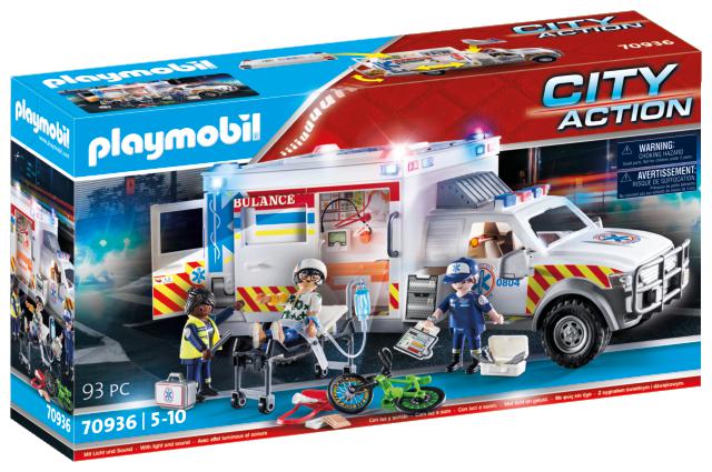 PLAYMOBIL - Rescue Vehicles Ambulance with Lights & Sound