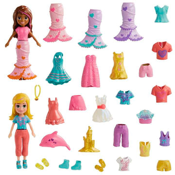 Polly Pocket - Color-Change Seashine Mermaid Fashion Pack All Toys