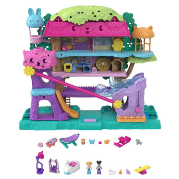 Polly Pocket - Pollyville Pet Adventure Treehouse Playset All Toys