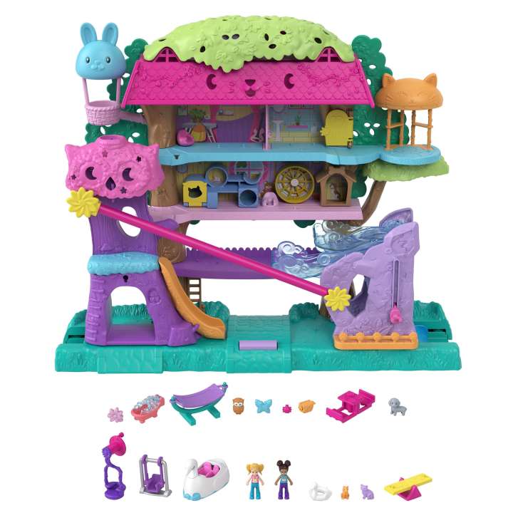 Polly Pocket - Pollyville Pet Adventure Treehouse Playset