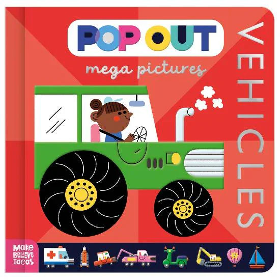 Pop Out Mega Pictures Vehicles - Board Book