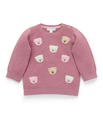 Purebaby - Fluffy Bear Pullover 6-12M Baby & Toddler Clothing