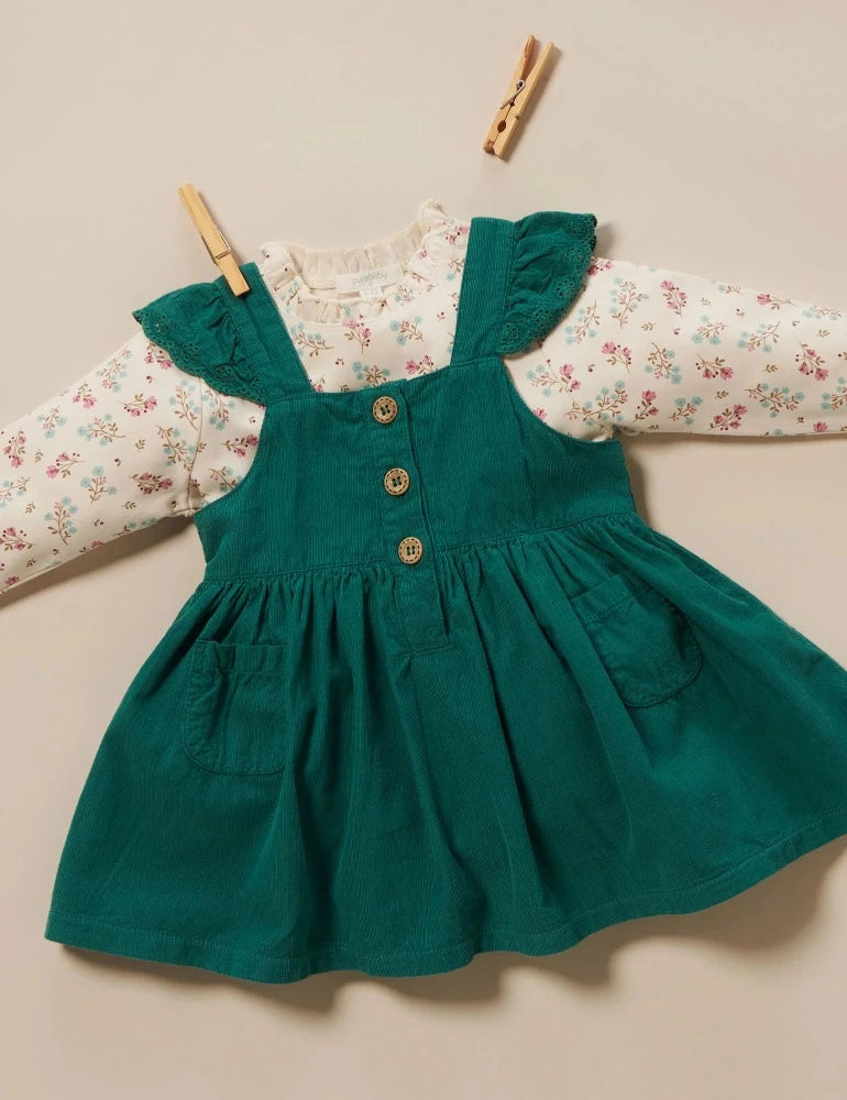 Purebaby - Forest Corduroy Pinafore Little Canadian Purebaby - Forest Corduroy Pinafore Little Canadian