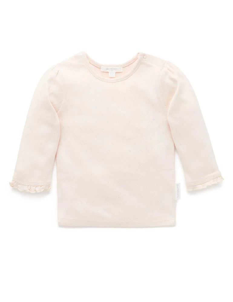 Purebaby - Pointelle Rib Layering Top