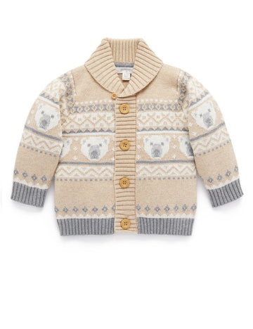 Purebaby - Polar Bear Cardigan 6-12M Baby & Toddler Clothing