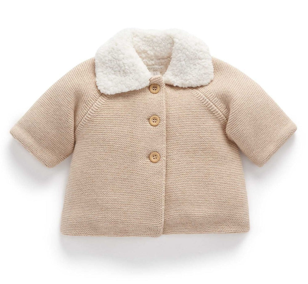 Purebaby - Shearling Lined Cardigan