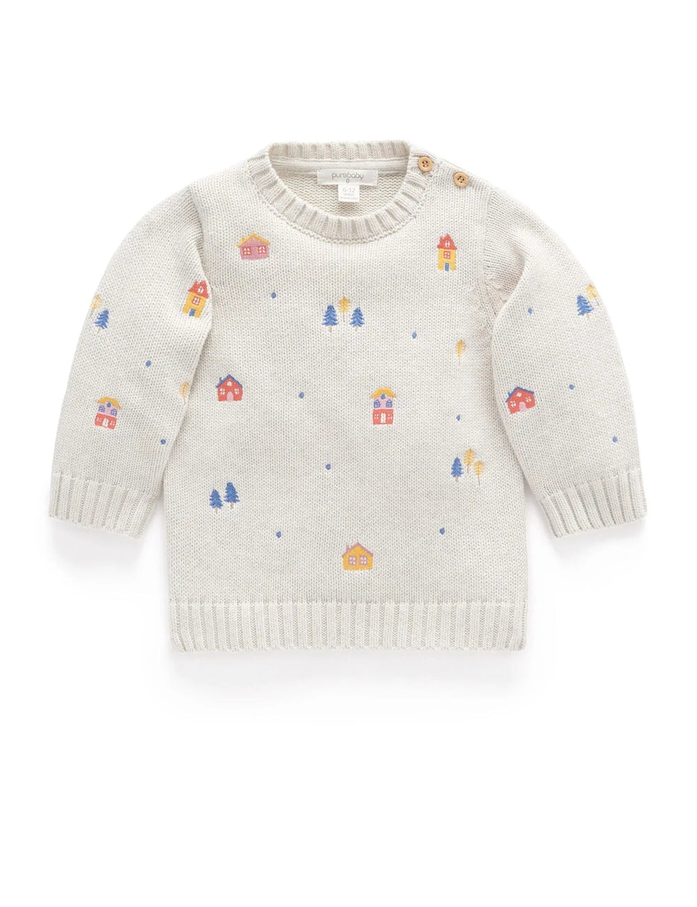 Purebaby - Snowy Embroidered Pullover