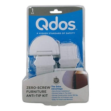 Qdos - Zero-Screw Furniture Anti-Tip Kit White Babyproofing