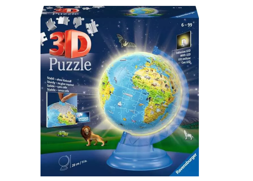 Ravensburger - Children’s Globe - Nightlight - 3D Puzzle 180pc