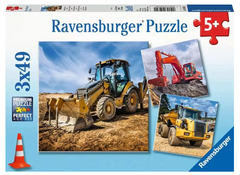 Ravensburger - Diggers at Work - 3x49 Piece Puzzles
